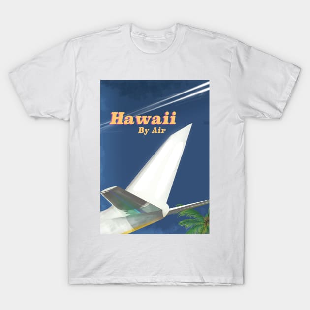 Hawaii By Air travel poster T-Shirt by nickemporium1